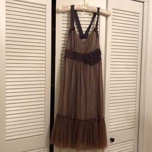 Anthropologie brown sundress vintage dress Size 6